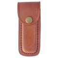 Bison River Leather Sheath with Snap Closure for Foldinig Knife up to 4" Long Closed
