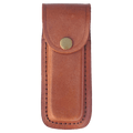Bison River Leather Sheath with Snap Closure for Folding Knife up to 5" Long Closed