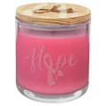 14 oz. Peony Rose Candle in a Glass Holder with Wood Lid
