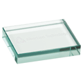 4" x 3" Jade Glass Paperweight