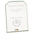 6" x 8" Clear Clipped Corners Rectangle CrystalEdge Glass