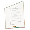 6" x 8" Clear Slant Rectangle CrystalEdge Glass
