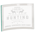 7" x 5" x 1/4" Beveled Jade Glass Crescent