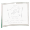 8" x 6" x 1/4" Beveled Jade Glass Crescent