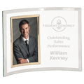 11" x 8" Jade Glass Crescent with 4" x 6" Picture Frame