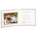 12" x 5 1/2" Jade Glass Crescent with 5" x 3 1/2" Picture Frame