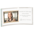 12 3/4" x 6 1/2" Jade Glass Crescent with 6" x 4" Picture Frame