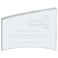 10" x 6 7/8" x 1/4" Jade Slanted Glass Crescent