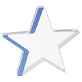 Blue 7 3/4" x 7" Star Acrylic with Edge