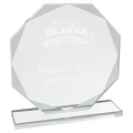 7 1/2" Octagon Clear Glass Award
