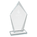 7 1/2" Diamond Clear Glass Award