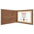 9" x 12" Rustic/ Laserable Leatherette Certificate Holder for 8 1/2" x 11"