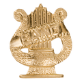 Gold Band Metal Chenille Letter Insignia