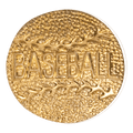 Gold Baseball Metal Chenille Letter Insignia