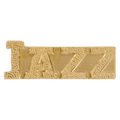 Gold Jazz Metal Chenille Letter Insignia