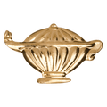 Gold Lamp of Knowledge Metal Chenille Letter Insignia