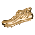 Gold Winged Track Shoe Metal Chenille Letter Insignia