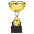 8 3/4" Gold & Silver Metal Cup with Plastic Stem and Base