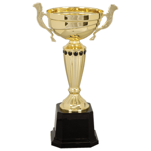 Gold 2 11 1/2" Completed Metal Cup Trophy on Plastic Base