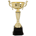 Gold 15 1/2" Completed Metal Cup Trophy on Plastic Base
