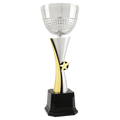 15" Silver/Gold Textured Completed Metal Cup Trophy