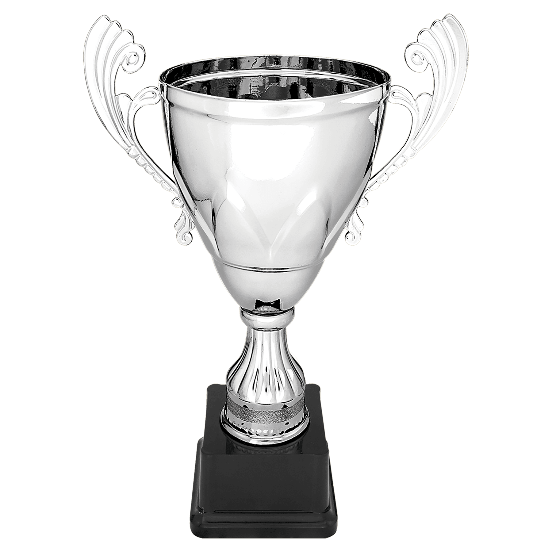 Silver 11" Completed Metal Cup on Plastic Base