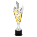 17 3/4" Silver & Gold Star Completed Metal Cup Trophy on Plastic Base