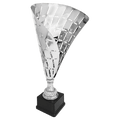 Silver 18" Metal Flag Cup on Plastic Base
