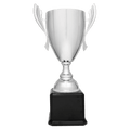 Silver Completed Metal Cup Trophy on Black Royal 2 22" Piano Finish Base