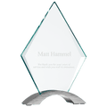 7 1/4" Diamond Cosmic Glass with Silver Base