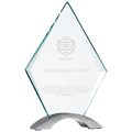 8 1/2" Diamond Cosmic Glass with Silver Base