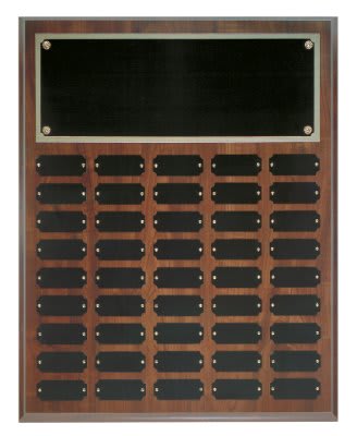 16" x 20" Finish Completed Perpetual Plaque with 45 Plates