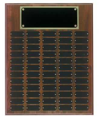 16" x 20" Finish Completed Perpetual Plaque with 60 Plates