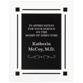 9" x 11" Solid Black Acrylic Clear Plaq
