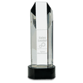 10 3/4" Octagon Slant-Top Crystal on Black Pedestal Base