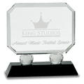Black 6" Rectangle Crystal on Pedestal Base
