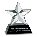 6" Crystal 3D Star on Black Base