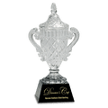 12 3/4" Crystal Cup on Black Pedestal Base
