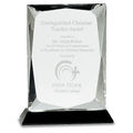 8" Crystal Rectangle on Black Base