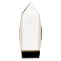 8 3/4" Clear Crystal Facet Rectangle on Black Base