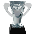 6 1/2" Crystal Cup on Black Pedestal Base
