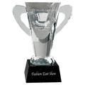 7 3/4" Crystal Cup on Black Pedestal Base