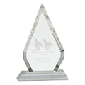 8 1/2" Crystal Diamond on Clear Pedestal Base