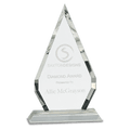 10" Crystal Diamond on Clear Pedestal Base
