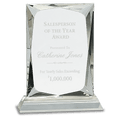 7 1/4" Crystal Rectangle on Clear Base