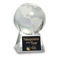 3 1/2" Crystal Globe on Clear Base