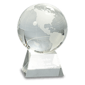 4 1/2" Crystal Globe on Clear Base