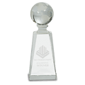 7 3/4" Crystal Globe on Clear Tower
