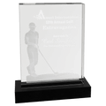 6 1/4" x 8" Crystal 3D Male Golf