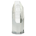 6" Clear Octagon Slant-Top Crystal Tower